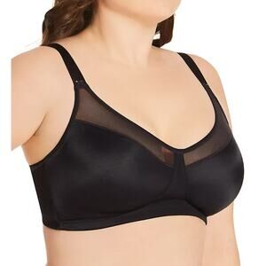 Playtex Womens Smoothing Wirefree Minimizer Bra, Black, Size 38DDD 0218